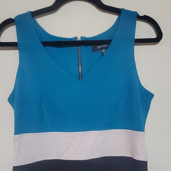 KAREN KANE Color Block Sheath Dress - Size Medium - Picture 3 of 7